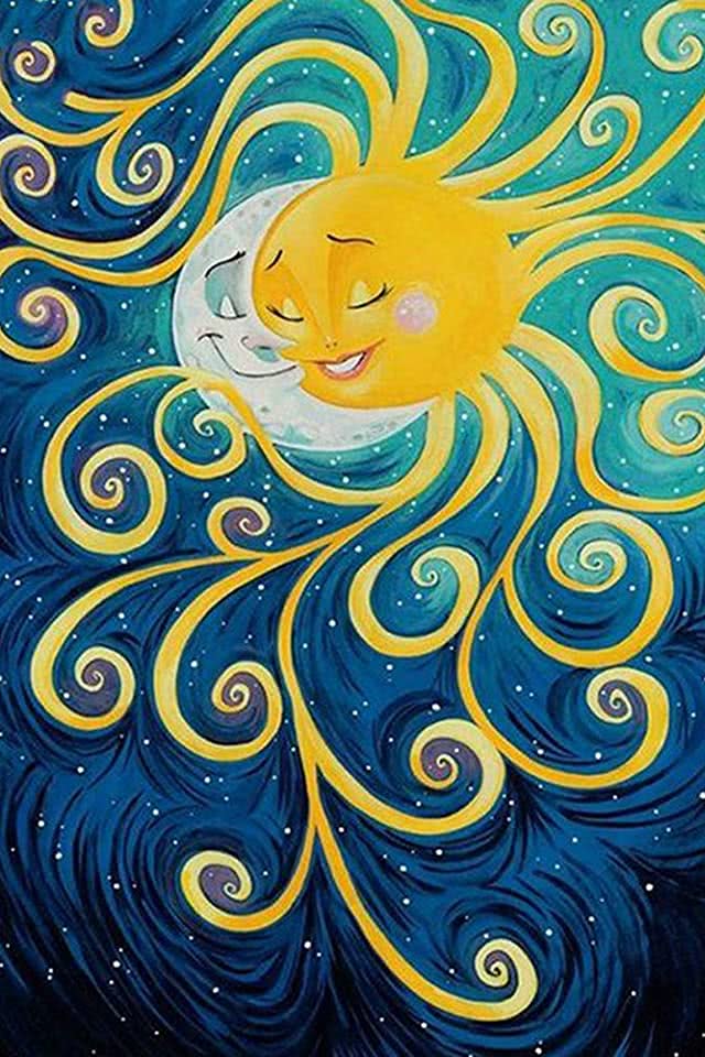 太陽と月 Iphone壁紙ギャラリー