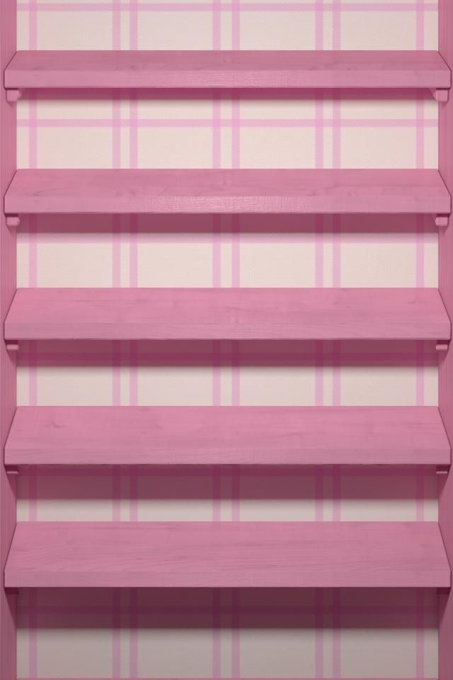 かわいいピンクのシェルフ Iphone壁紙ギャラリー