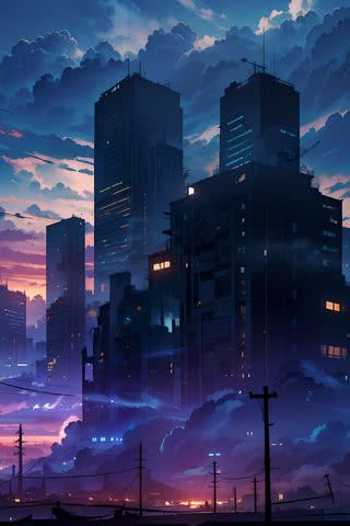 ビルの夜景