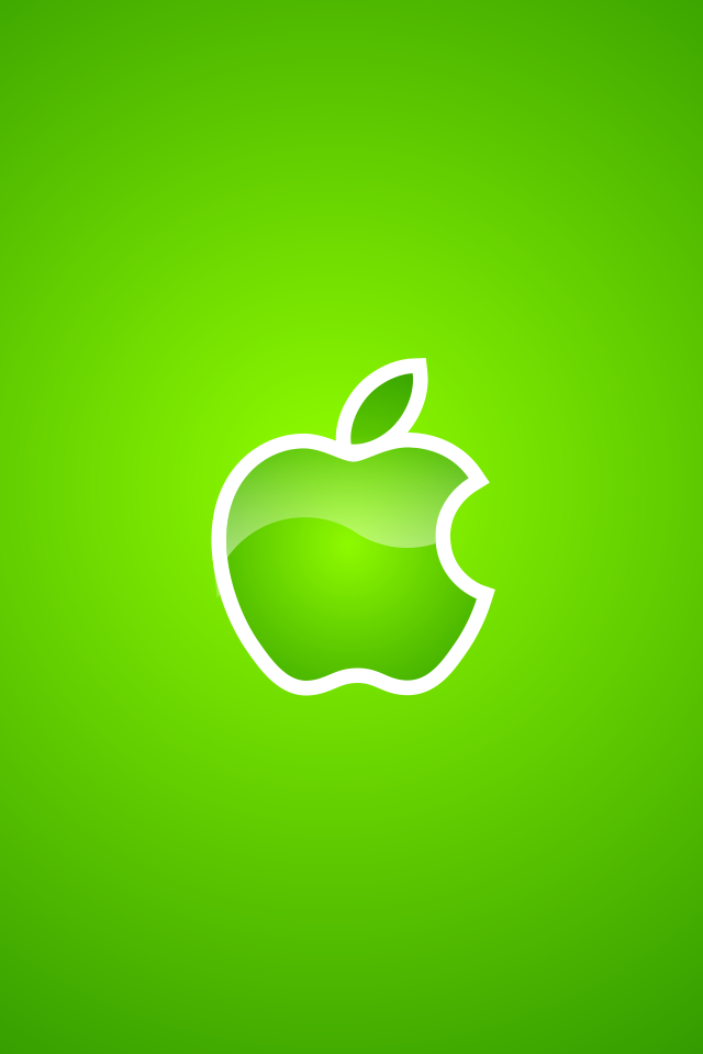 Apple Gloss Wallpaper 960x640 Green By Maketheweb On Deviantart Iphone壁紙 ギャラリー