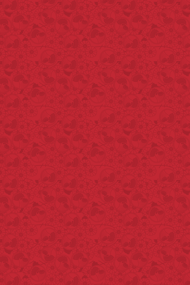 赤一色の花柄 Iphone壁紙ギャラリー