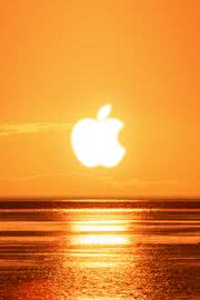 アップルマークの夕日