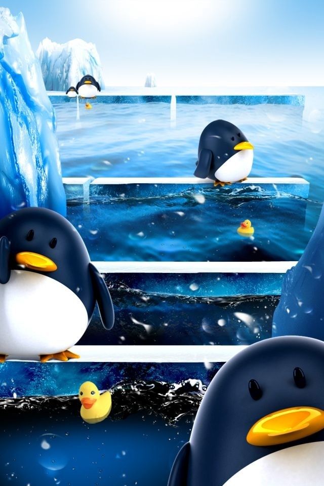 かわいいペンギンのキャラ壁紙 Iphone壁紙ギャラリー