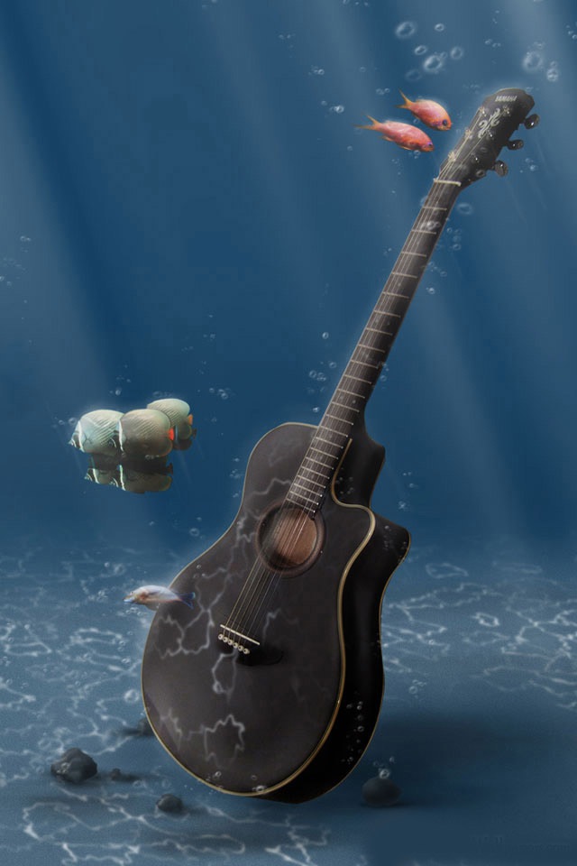 海に沈んだギター Iphone壁紙ギャラリー