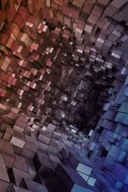 3D Cube Tunnel Wallpaper