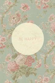 「BE HAPPY」レトロな花柄💐