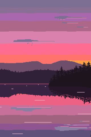 夕焼け - ドット絵