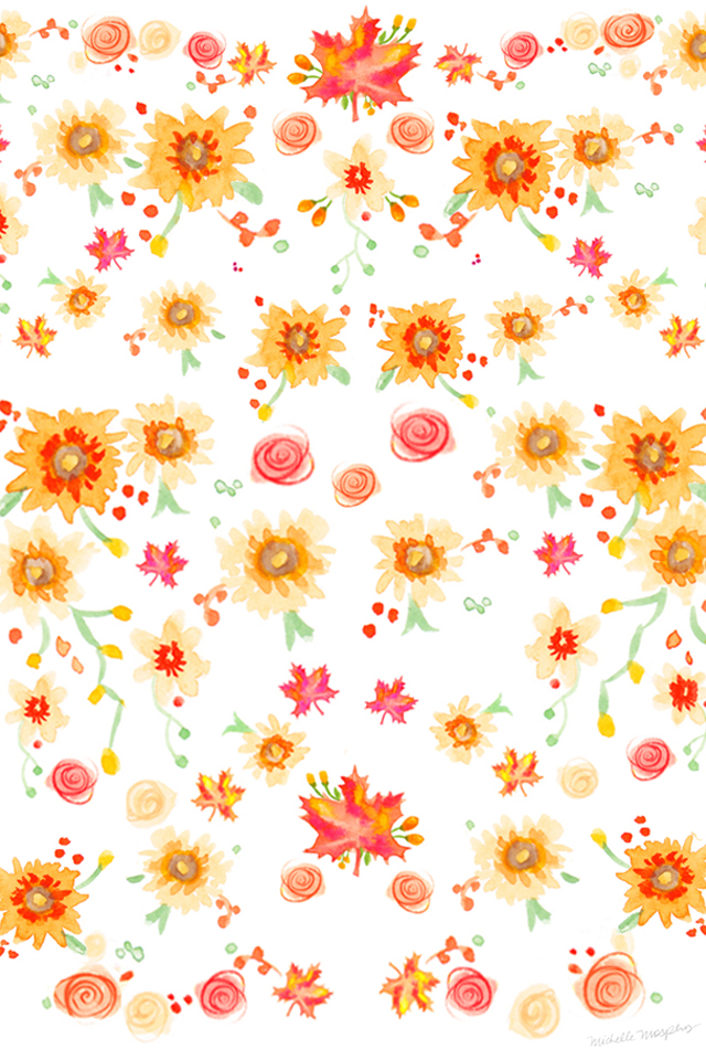 鮮やかな花柄のスマホ壁紙 Iphone壁紙ギャラリー