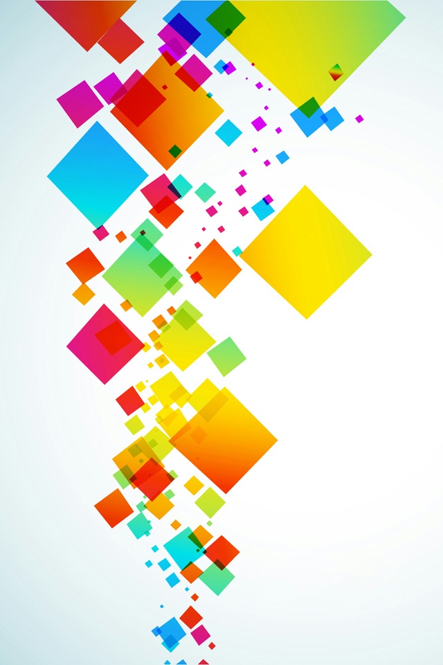 Colorful Squares Iphone 4 Wallpaper And 虹色 カラフルでレインボーなiphone4s壁紙 640 960 Iphone壁紙ギャラリー