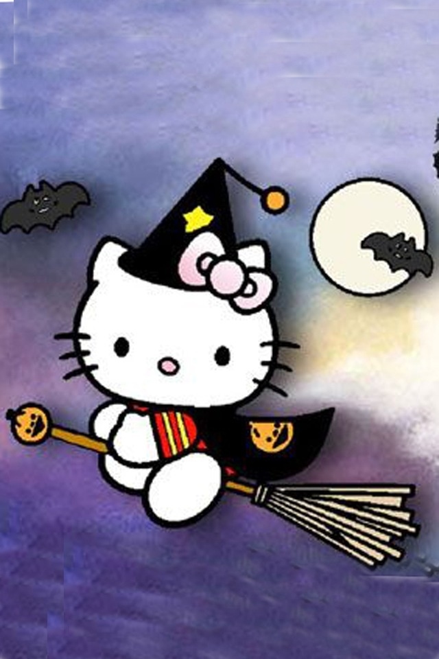 Witch Hello Kitty Iphone 4 Wallpapers Free 640x960 Hd Iphone 5