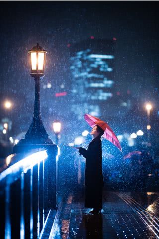 夜の雨