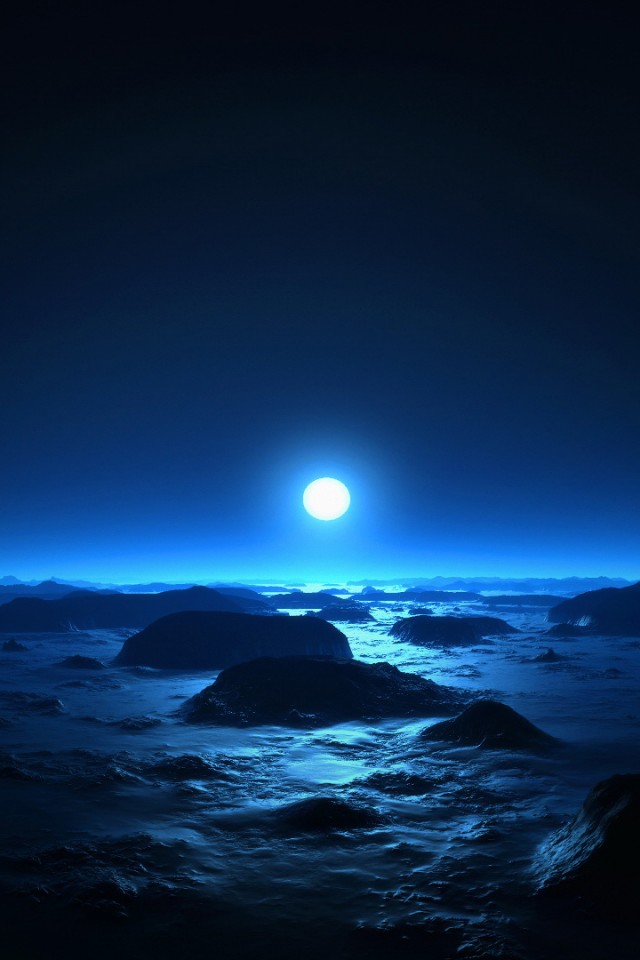 Iphone 4 Wallpaper 月 640px 960px 綺麗すぎる 海 の