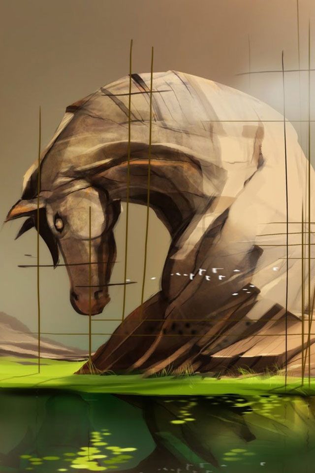 馬のイラスト Iphone壁紙ギャラリー