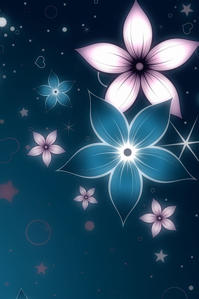 可愛い花のイラスト Iphone壁紙ギャラリー