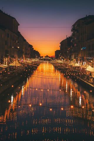 イタリア ミラノの夜景