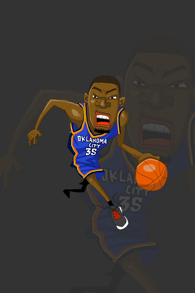 Nbaイラスト バスケイラスト アンストッパブル Nba Illustration Nba Caricature Unstoppable Kevin Durant ケビン ディラント Iphone壁紙ギャラリー