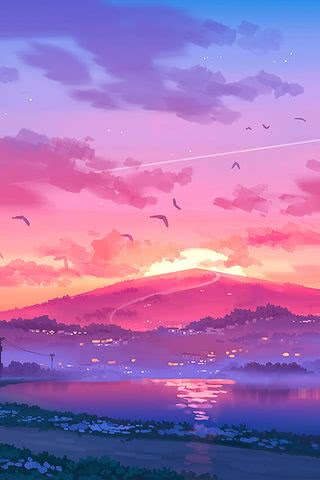 夕焼けのイラスト