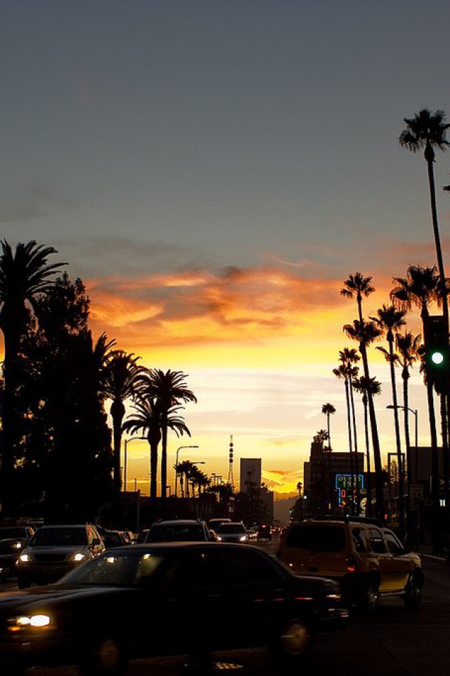 世界の風景 ロサンゼルスの夕焼け Iphone壁紙ギャラリー