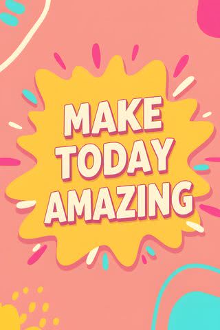 Make today amazing（今日を素晴らしい日に）