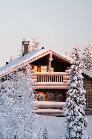 冬の山小屋