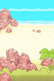 ドット絵の砂浜 | ゲームのスマホ壁紙