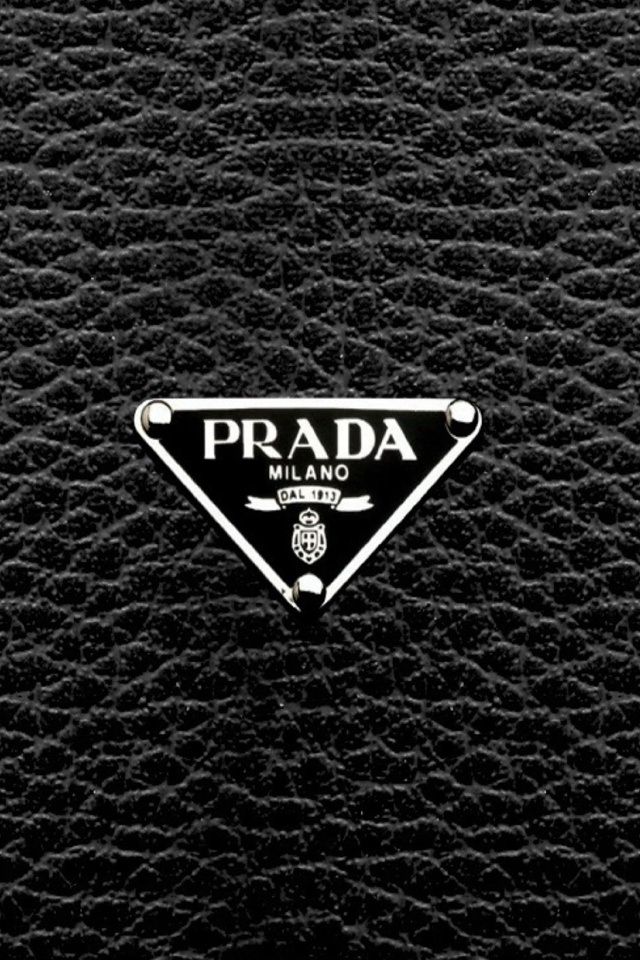 PRADA（プラダ）のロゴ＆ブラックレザー | iPhone壁紙ギャラリー