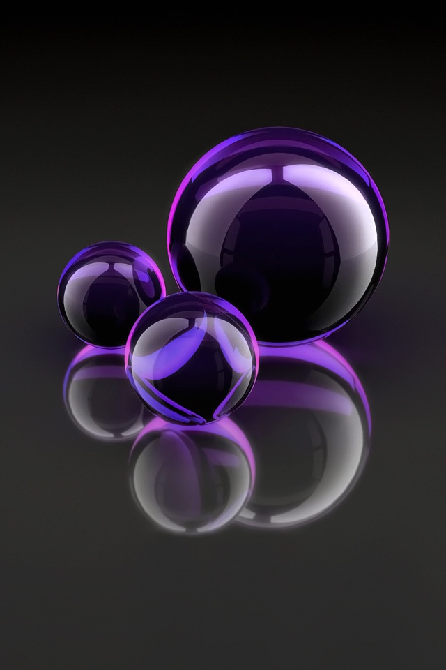 3d Purple Glass Balls Iphone壁紙ギャラリー