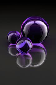 3D Purple Glass Balls