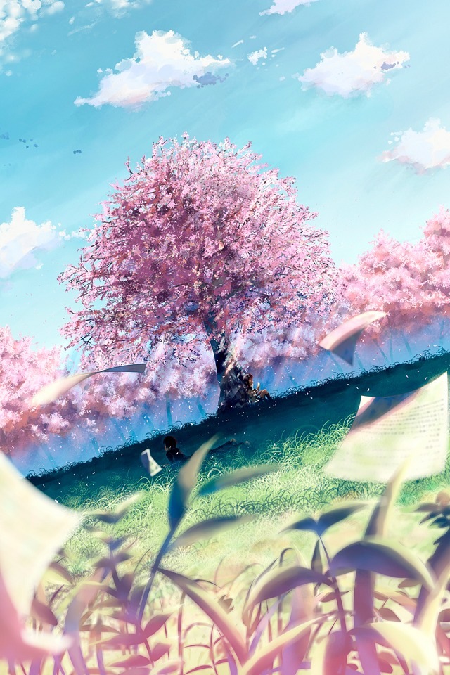 桜の木の下 Iphone壁紙ギャラリー