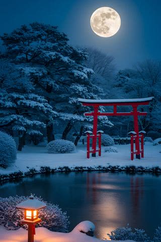 【112位】雪に包まれた日本庭園