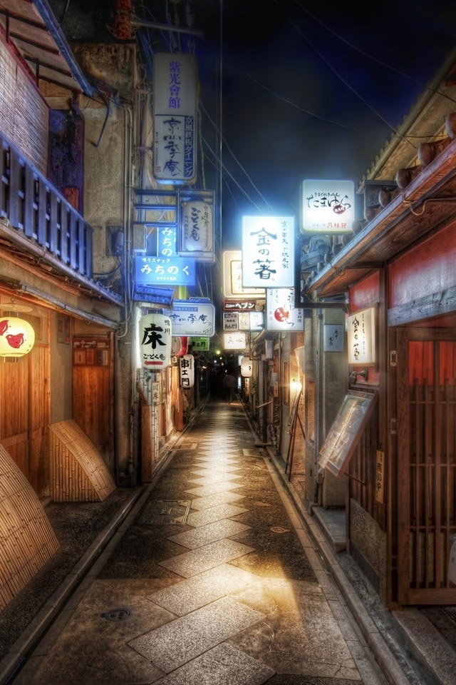 日本の夜の街 Iphone壁紙ギャラリー