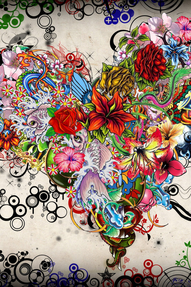 花のタトゥー Iphone壁紙 Iphone壁紙ギャラリー