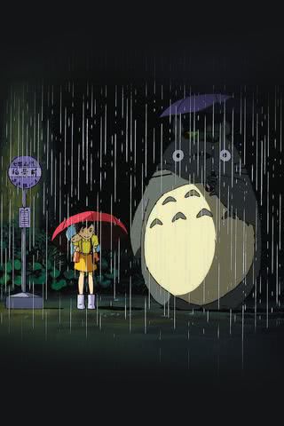 となりのトトロ|雨のiPhone壁紙