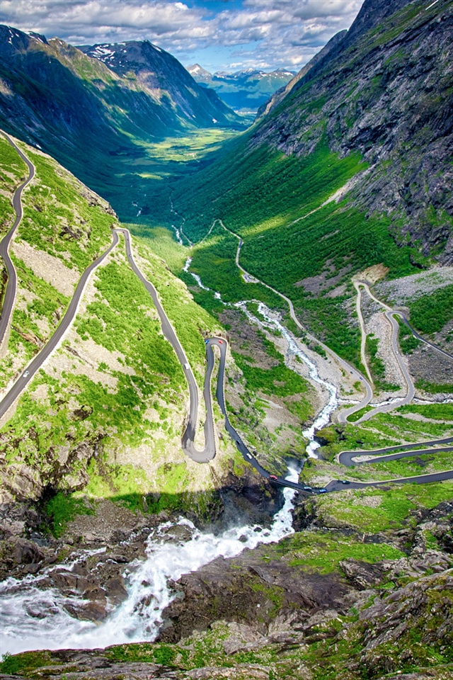世界の風景 ノルウェーの山の道 Iphone壁紙ギャラリー