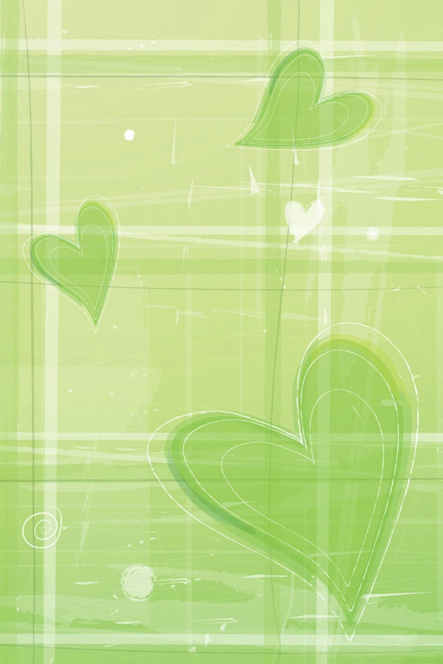 かわいいグリーン ハート Iphone壁紙ギャラリー