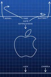 設計図っぽいiPhone壁紙