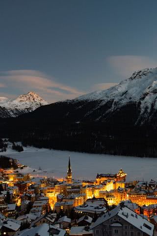 雪の夜景