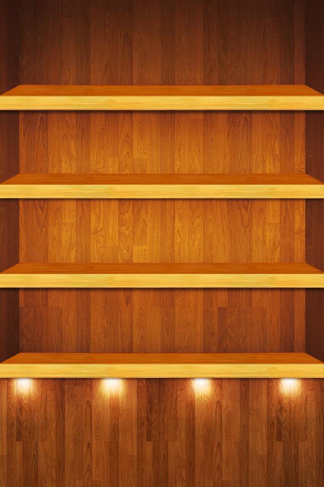 Wood Shelf With Lights Iphone Wallpaper Ipod Wallpaper Hd Free Download Iphone壁紙ギャラリー