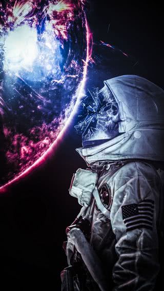 月と宇宙飛行士 Iphone12 スマホ壁紙 待受画像ギャラリー