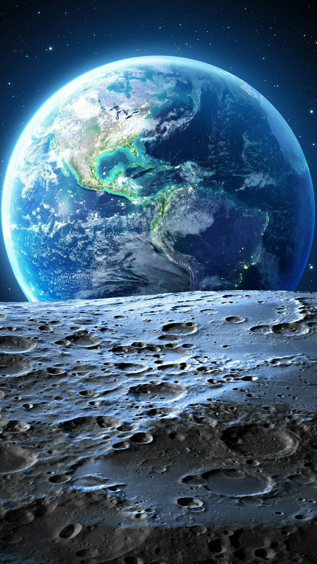 月面から見た地球 | iPhone12,スマホ壁紙/待受画像ギャラリー