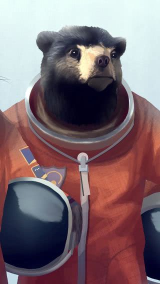 クマの宇宙飛行士