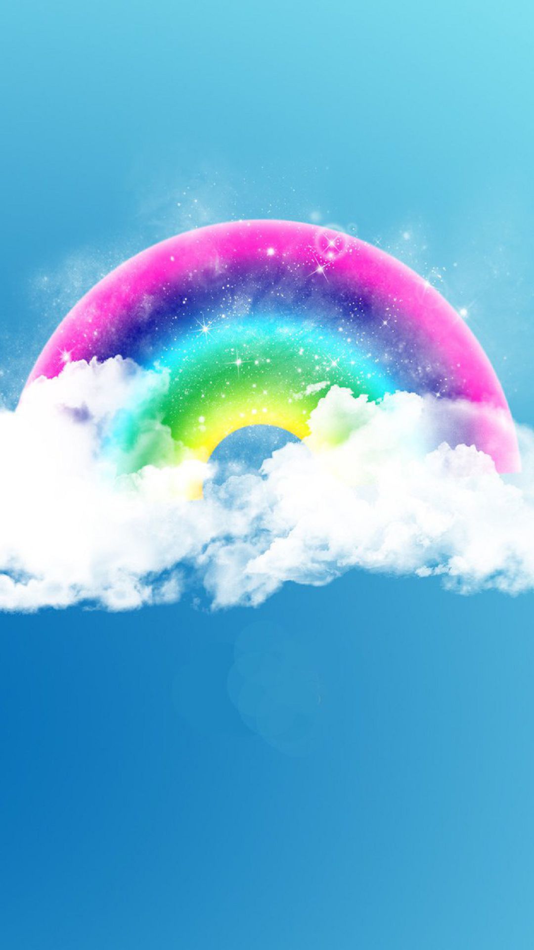 ファンタジックな虹のイラスト Iphone12 スマホ壁紙 待受画像ギャラリー