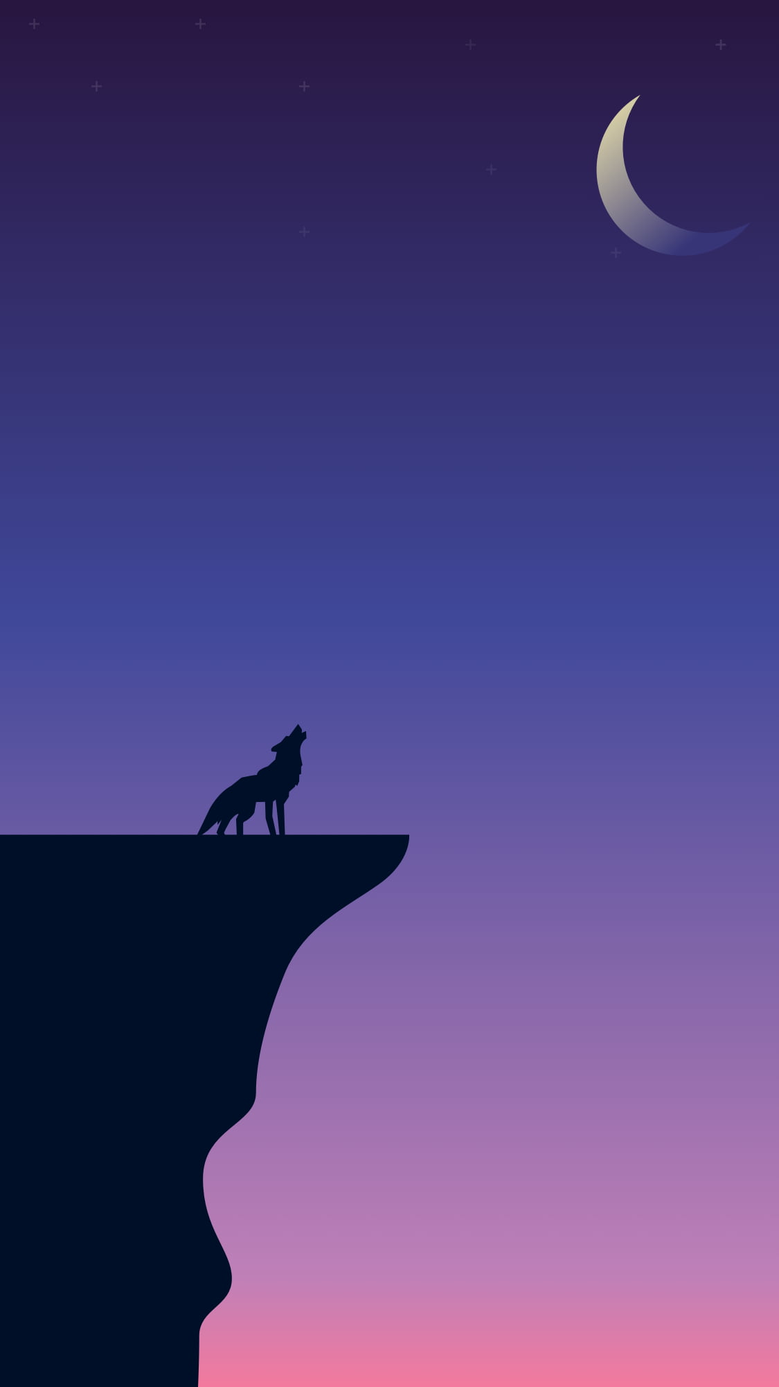 月夜のオオカミ シルエット Iphone12 スマホ壁紙 待受画像ギャラリー