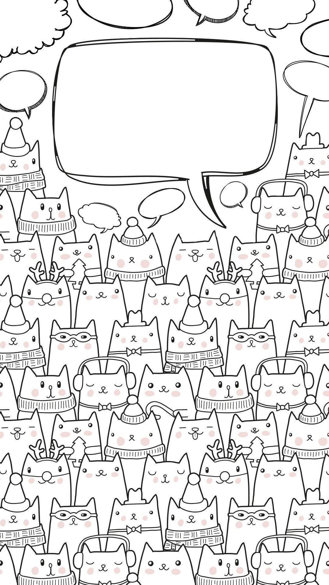 かわいいネコのイラスト Iphone13 スマホ壁紙 待受画像ギャラリー