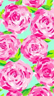 Lilly Pulitzer - カワイイ薔薇のiPhone X壁紙