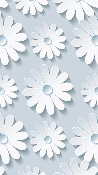 純白の花模様