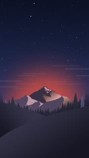 夜の山 | デジタルイラスト