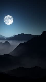 山の月夜