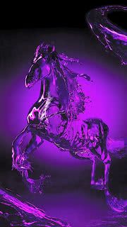 Purple water horse | おしゃれなiPhone壁紙