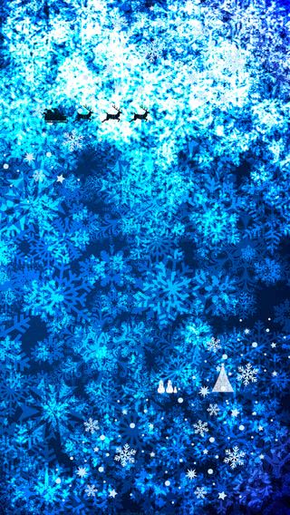 雪の結晶 - ブルー